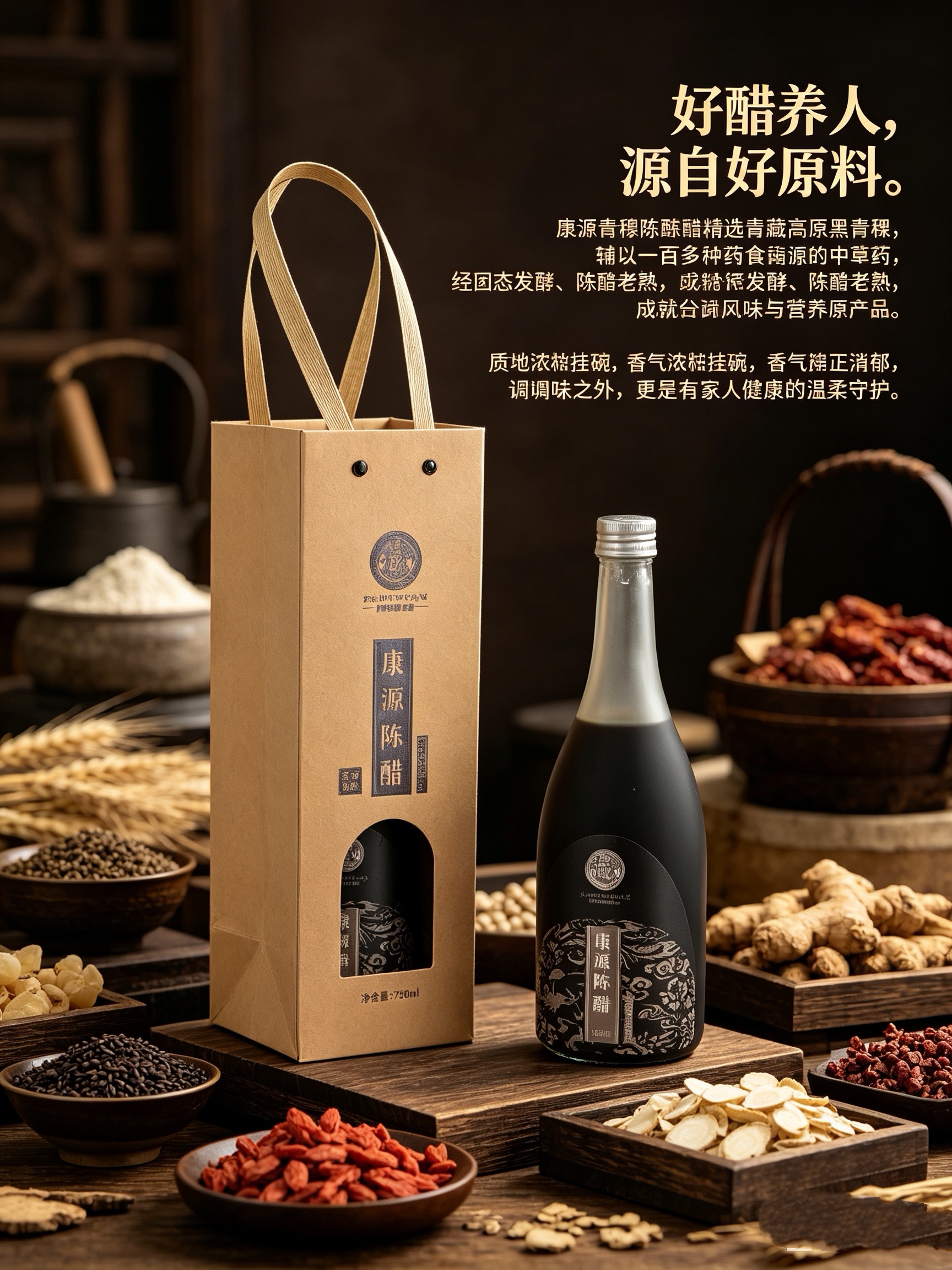 康源青稞单品礼盒醋750ml